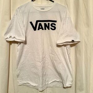 Unisex Classic White Vans Short Sleeve Graphic Tee Shirt Sz Large